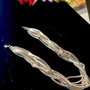 Chico’s Silver Tone Multi Layered Necklace 8 layers